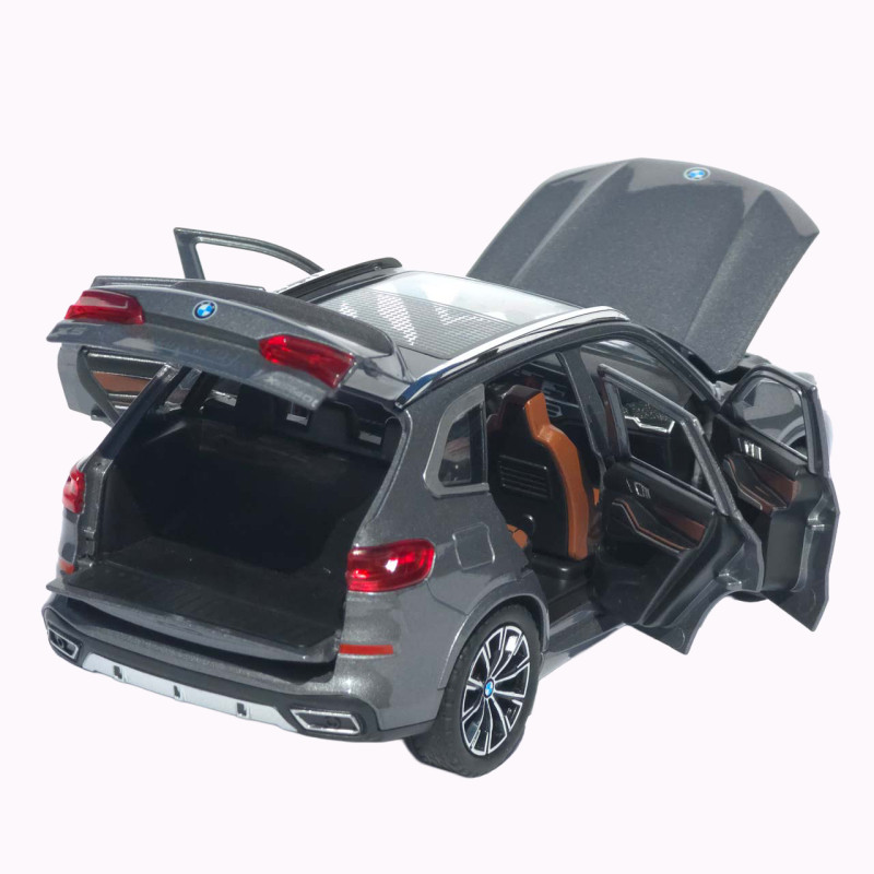 Машинка метал BMW X5 M Sport АвтоСвіт срібляста 1:24 звук світло інерція 20,5*9,5*7,5 см (AP-2012)