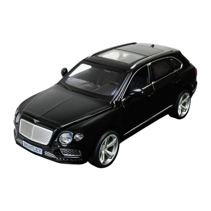 Машина метал 1:34 BENTLEY BENTAYGA Бентлі чорна світло звук, відкр.двері 15*6*5см (68369)