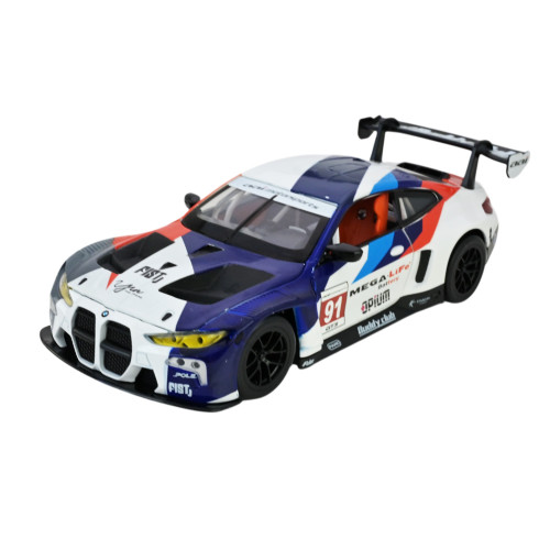 Машина метал BMW M4 GT3 Sport БМВ Автопром синя 1:24 світло звук відкр дв 21*9*5,5 см (68282A(B))