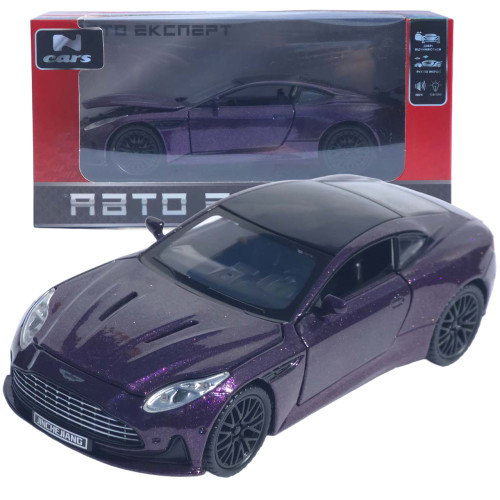 Машинка метал Aston Martin DB11 АвтоЕксперт фіолетова 1:32 світло звук 15*6*4 см (L-6983-05)
