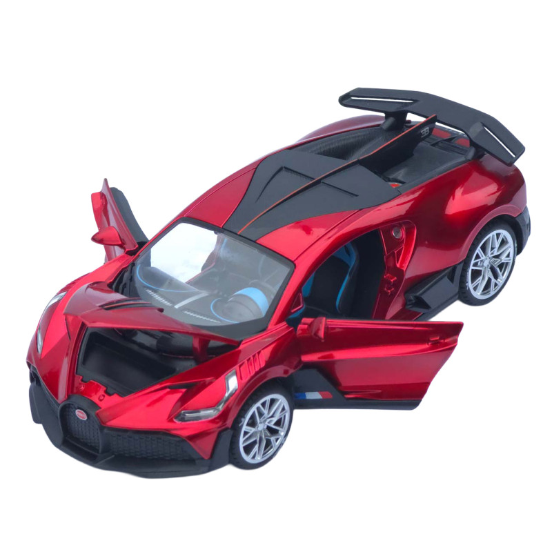 Машинка метал Bugatti Divo АвтоСвіт червона 1:22 світло звук інерція 20*10*5,5 см (AP-1978)