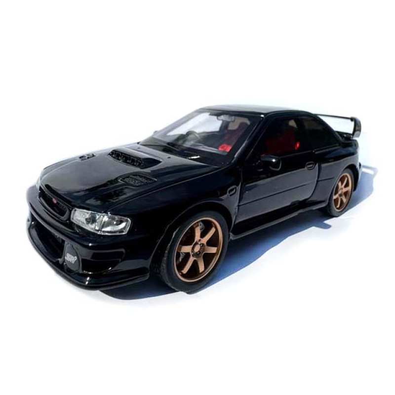Машинка Subaru Impreza WRX STI чорна субару 1:32 світло звук інерція відч двері баг капот 13,5*5*4,5см (TK-30718)