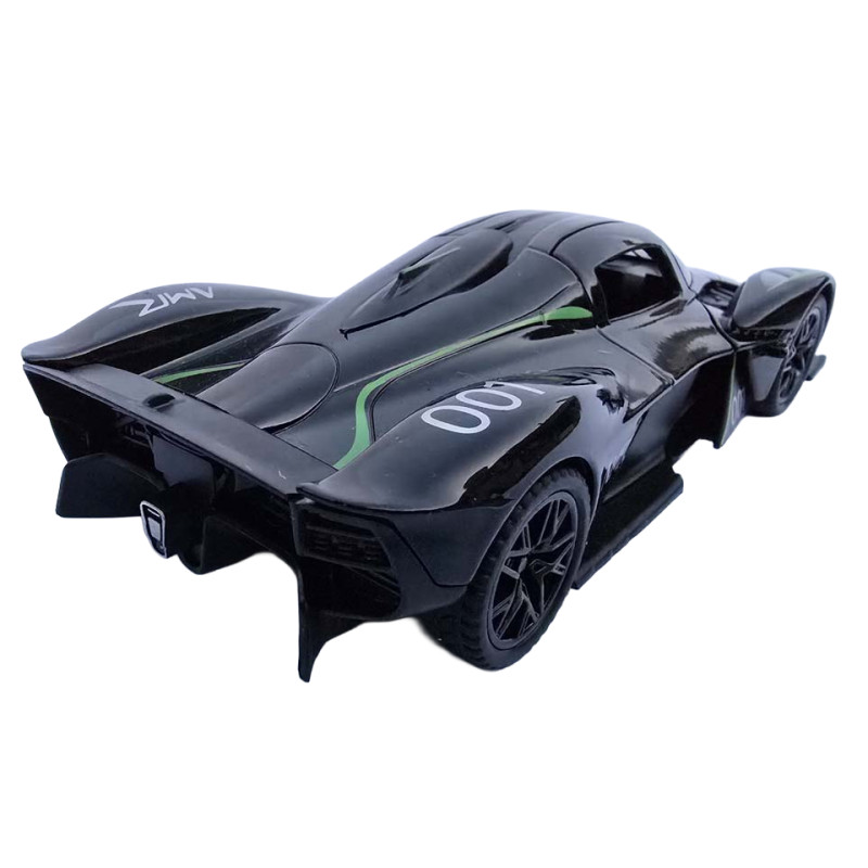 Машинка метал Aston Martin Valkyrie Астон Мартін чорна 1:32 світло звук 16*7,5*4см (31614)