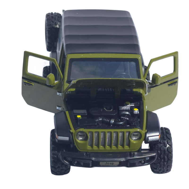 Машинка метал Jeep Wrangler Rubicon АвтоЕксперт зелена 1:32 світло звук інерція 14*6*6 см (LF-05124)