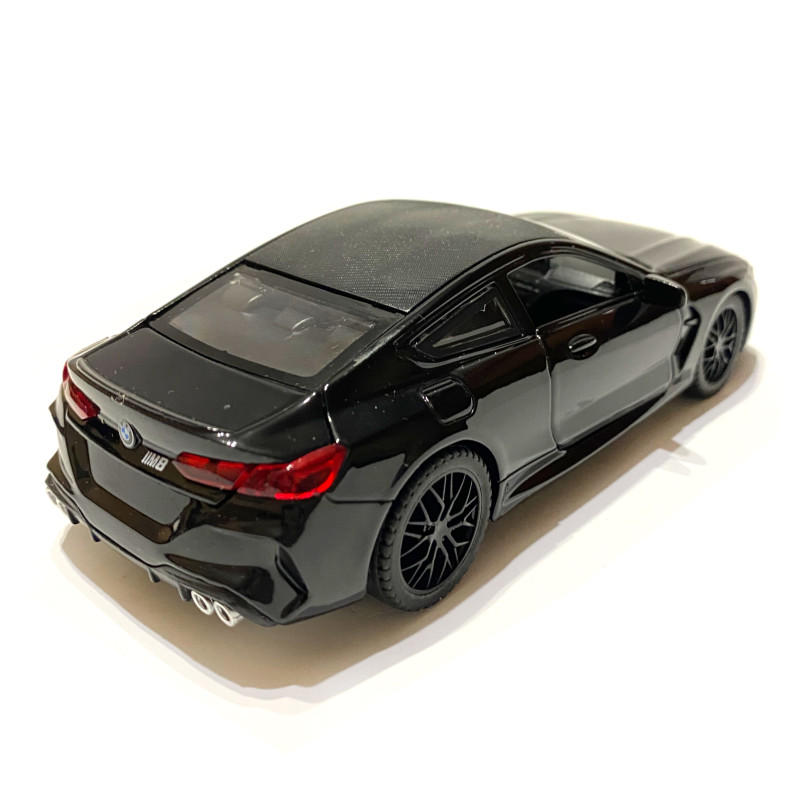 Іграшкова машинка металева BMW M8 Competition Coupe, БМВ, чорна, звук, світло, інерція, откр двері, багажник, капот, Автоексперт, 1:32, 14,9*4,9*5,9см (42212)