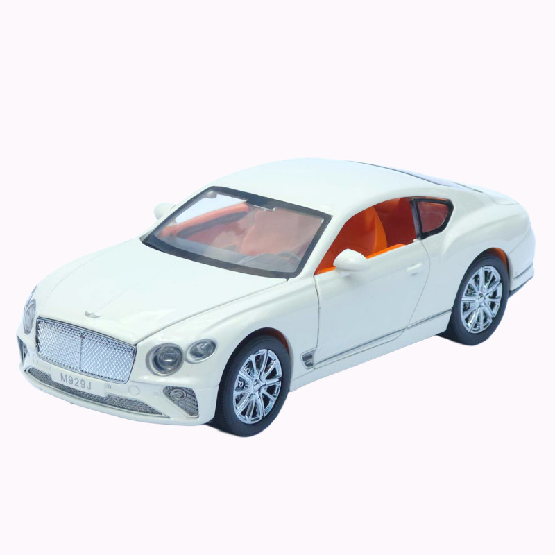 Машинка метал Bentley Continental GT АвтоЕксперт біла 1:24 звук світло відкр двері капот багажник (RS-93415)