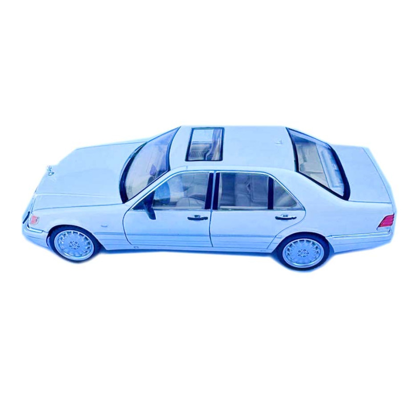 Машинка Mercedes-Benz W140 S біла метал 1:24 звук світло інерція 21*8*6,5см (1130-19)