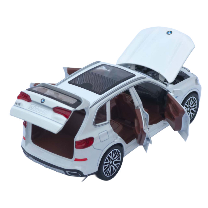 Машинка метал BMW X5 АвтоСвіт біла 1:32 звук світло інерція 16*7,5*6,5 см (AP-1755)