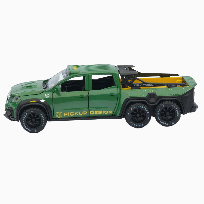 Машинка метал Mercedes-Benz X-Class 6x6 АвтоЕксперт зелена 1:32 світло звук інерція (ТК-8452)