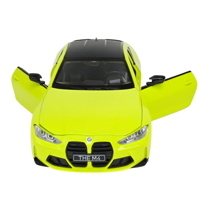 Машина метал BMW M4 БМВ зелена 1:24 світло звук відкр.двері 20*7,5*6см ( 68280A)