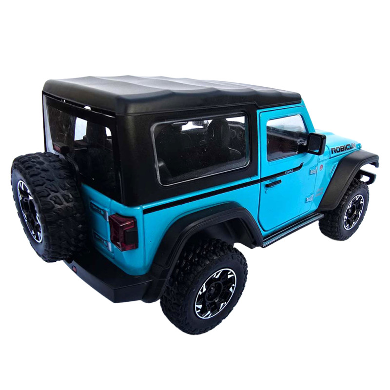 Машинка метал Jeep Wrangler Rubicon джип вранглер блакитний 1:24 світло звук 21,5*8*9см (GT - 94911)