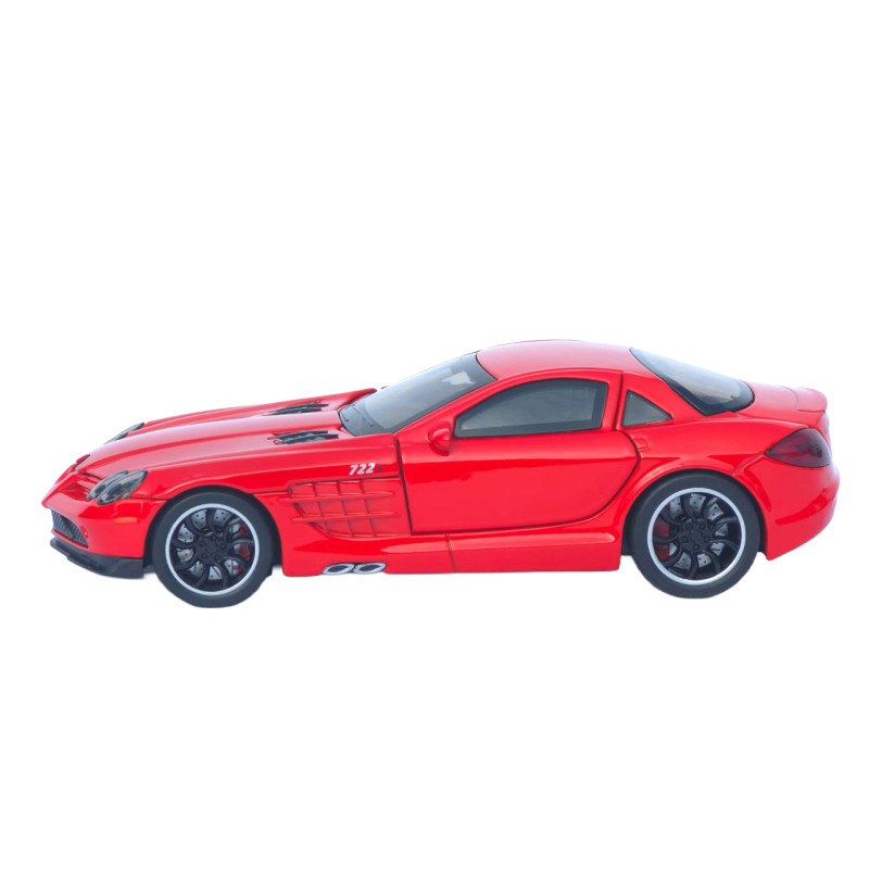 Машинка металл Mercedes-Benz SLR McLaren красная 1:32 свет звук открыв двери капот багаж (TK-31160)