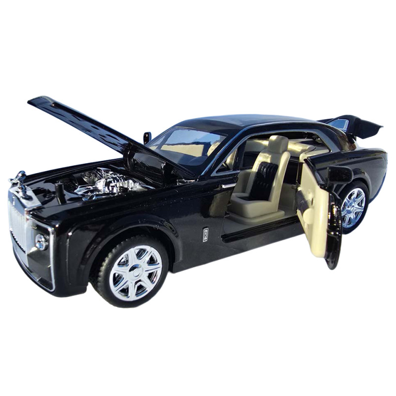 Машинка метал Rolls-Royce Sweptail чорна 1:24 звук світло інерція відкр двері баг капот 20*7*5,5 см (RS-87412)