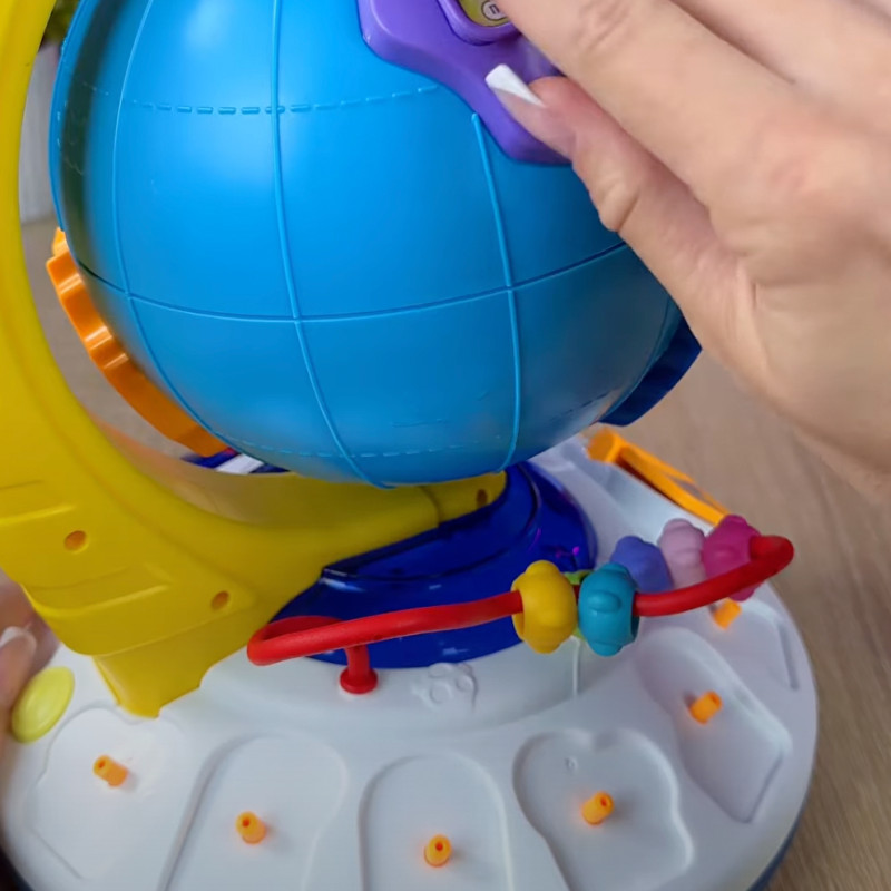 Диво глобус WToys укр мова 7 віршів 7 пісень 10 казок ноти цифри сортер підсвічування 30*23*23см (62609)
