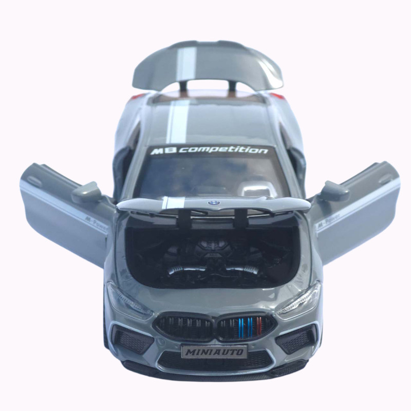 Машинка метал BMW M8 Competition АвтоЕксперт сіра 1:32 звук світло інерція 15*6,5*4 см (LF-93732)