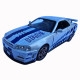 Машинка металева Nissan Skyline GT-R R34 Автоексперт срібляста 1:32 світло звук відкр двері (60822)