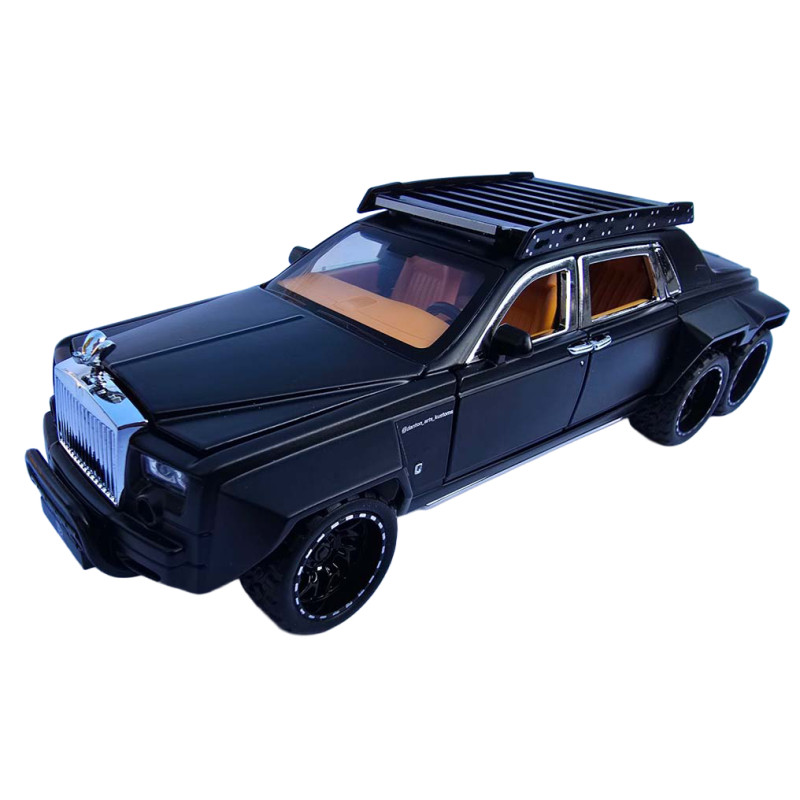 Машинка металева Rolls-Royce Cullinan 6x6 Ролс ройс 1:32 чорний звук світло 18*7*5,5 см (62371)