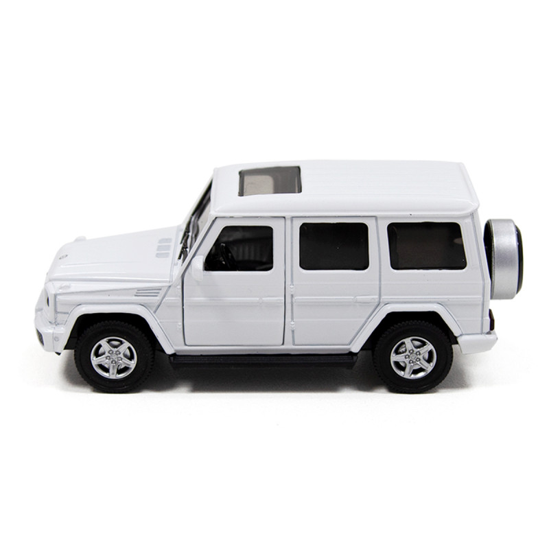 Іграшкова машинка металева MERCEDES BENZ G350, мерседес бенц, білий, відкр двері, інерція, 5*11*4см (250275)