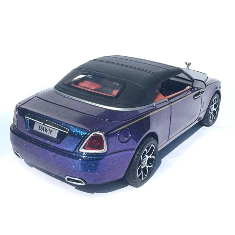Машинка метал Rolls-Royce Dawn Spofec Ролс Ройс кабріолет синій 1:24 відкр двері баг капот звук світло 22*6,5*8см (AP-2013)