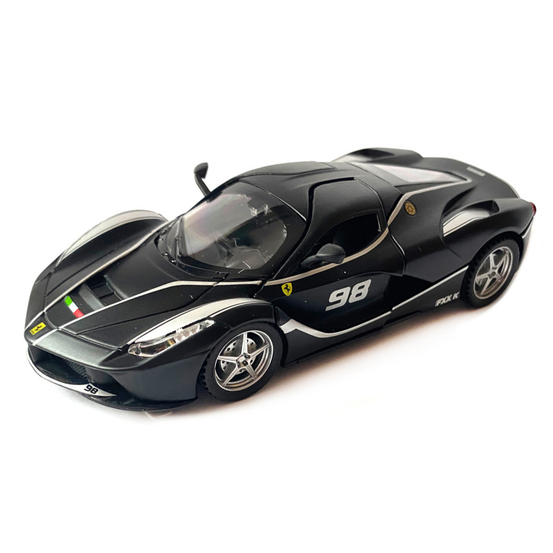 Машинка детская АвтоЕксперт металлопластик, черный матовая, LaFerrari свет, звук, иннерц, откр. двери, баг., капот 15*6*4см.(23603)