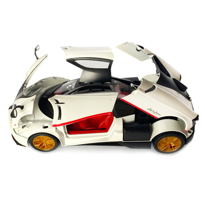 Машинка металева іграшкова Pagani huayra Roadster, Авто Експерт, 1:24, біла, світло, звук, інерція, відкр. двері, 21*5,5*9см. (GT-01557)