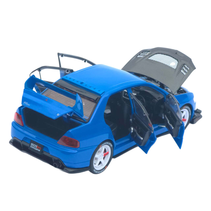 Машинка метал Mitsubishi Lancer Evolution IX АвтоЕксперт блакитна 1:24 звук світло 21*8*7 см (G8119-55)