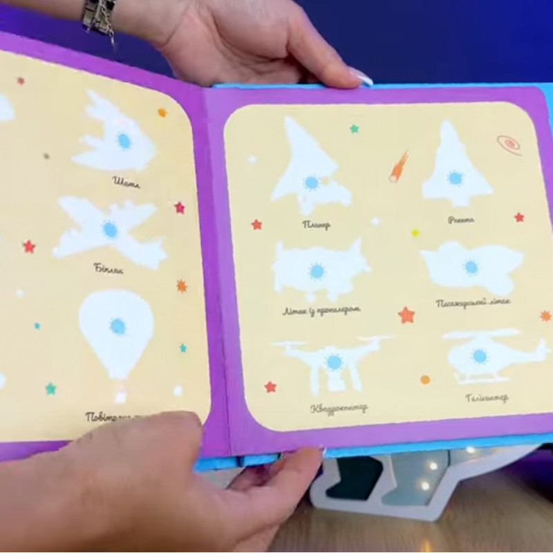 Книжка логічна WToys 10 ст транспорт картки на липучках сортер водна розмальовка маркер 23,5*22*1см (55049)