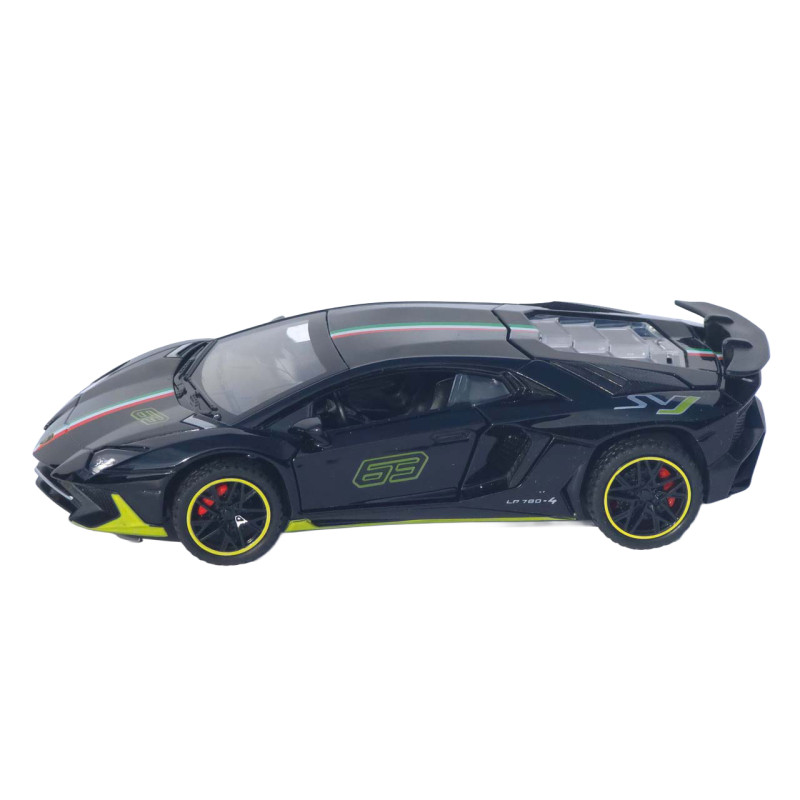 Машинка метал Lamborghini Aventador SVJ АвтоЕксперт чорна 1:32 звук світло 14*6*3,5 см (LF-46301)
