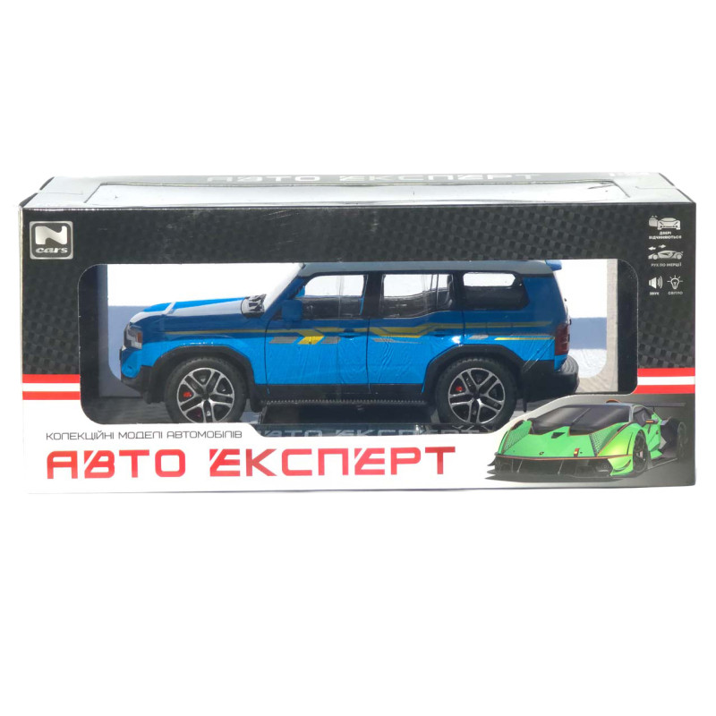 Машинка метал Toyota Land Cruiser Prado АвтоЕксперт блакитна 1:24 звук світло 21*8*8 см (G7605-44)