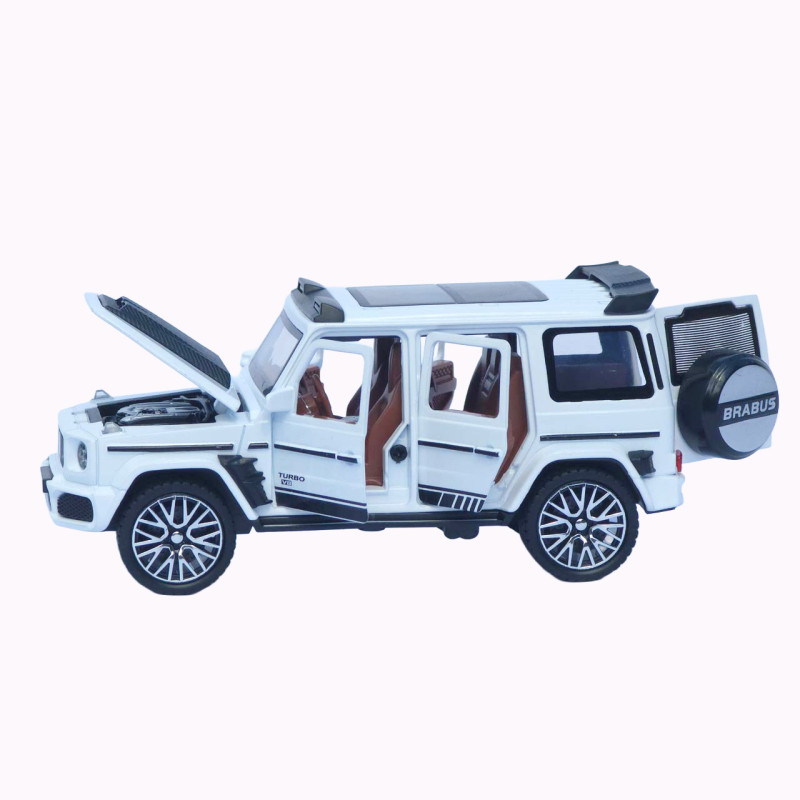 Машинка метал Mercedes-Benz G-Class (Гелендваген) АвтоЕксперт біла 1:32 звук світло (L-0442-50)