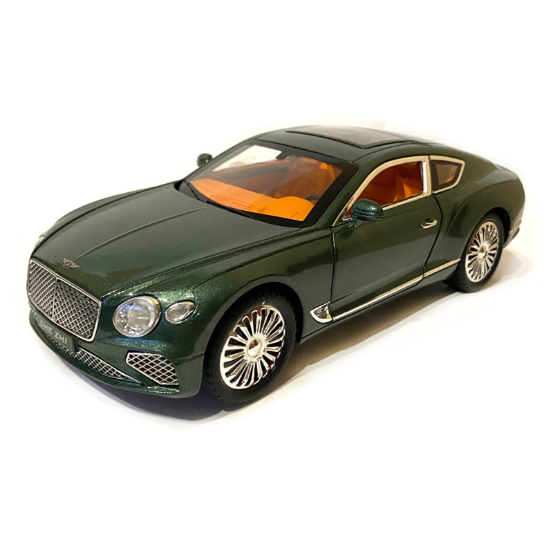Машинка ігрова Bentley Continental «АвтоЕксперт» Бентлі Контіненталь метал зелений світло звук 21*6*9 см (GT-6370)