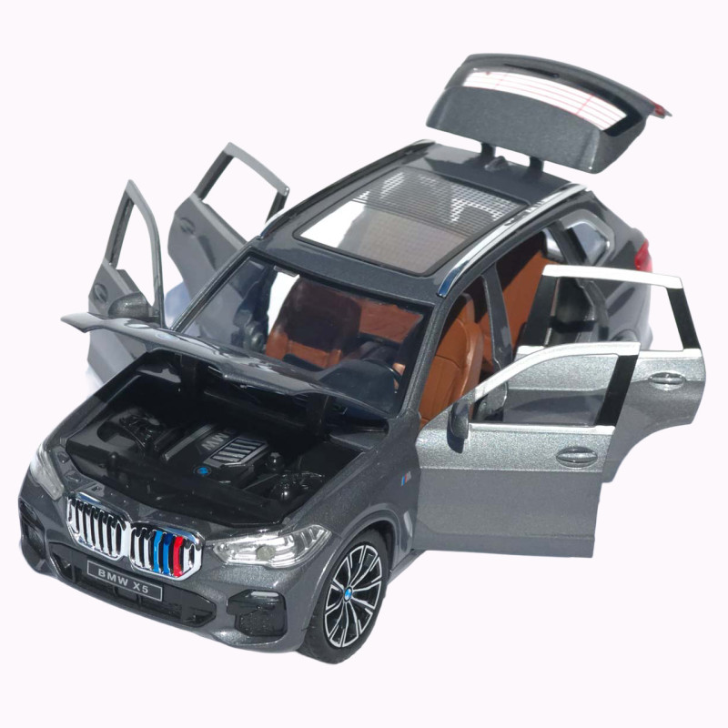 Машинка метал BMW X5 M Sport АвтоСвіт срібляста 1:24 звук світло інерція 20,5*9,5*7,5 см (AP-2012)