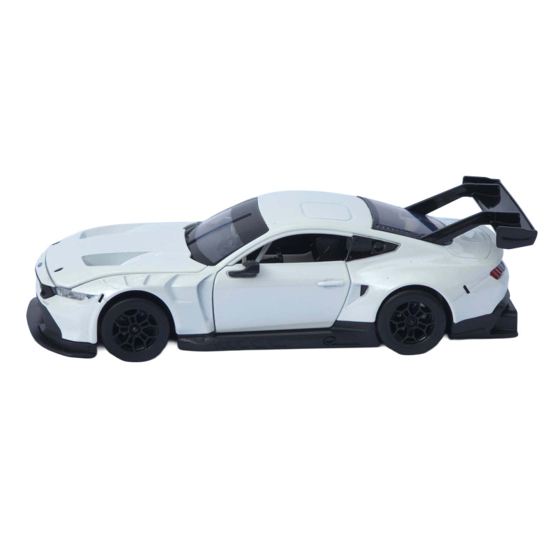 Машинка металева Ford Mustang GT3 біла 1:24 світло звук відкр двері капот 20,5*8,5*5 см (661293)