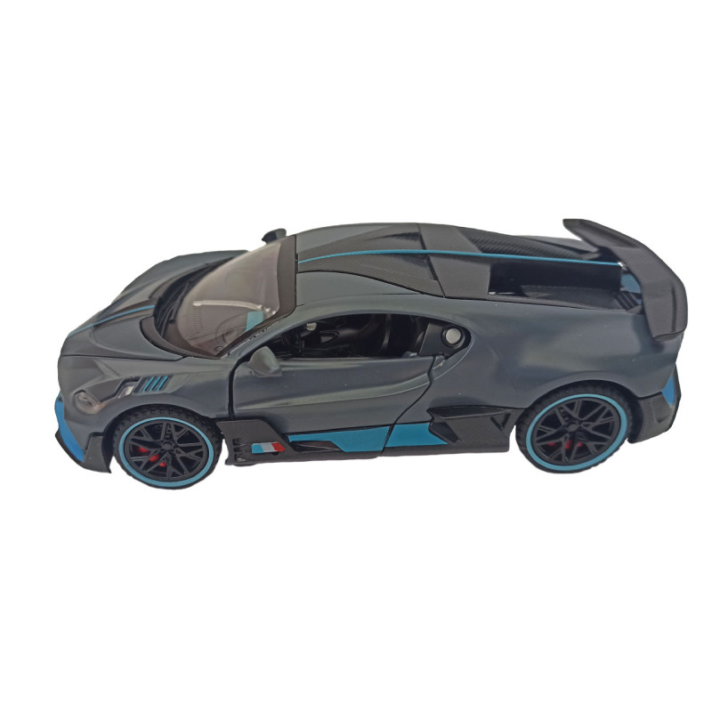Машинка металева Bugatti Divo, Бугатті, сіра, звук, світло, інерція, відкр двері, Автоексперт, 1:32,15*7*5см (GT-02927)