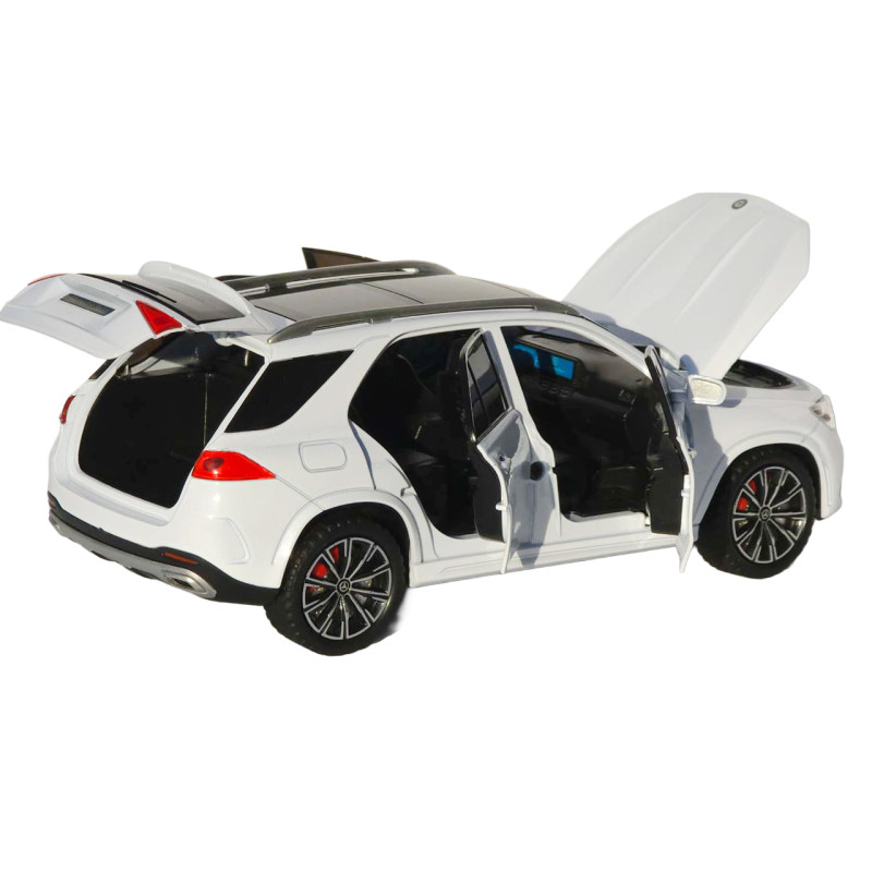 Машинка метал Mercedes-Benz GLE-Class АвтоЕксперт біла 1:24 відкр двері капот багажник (1841-12)