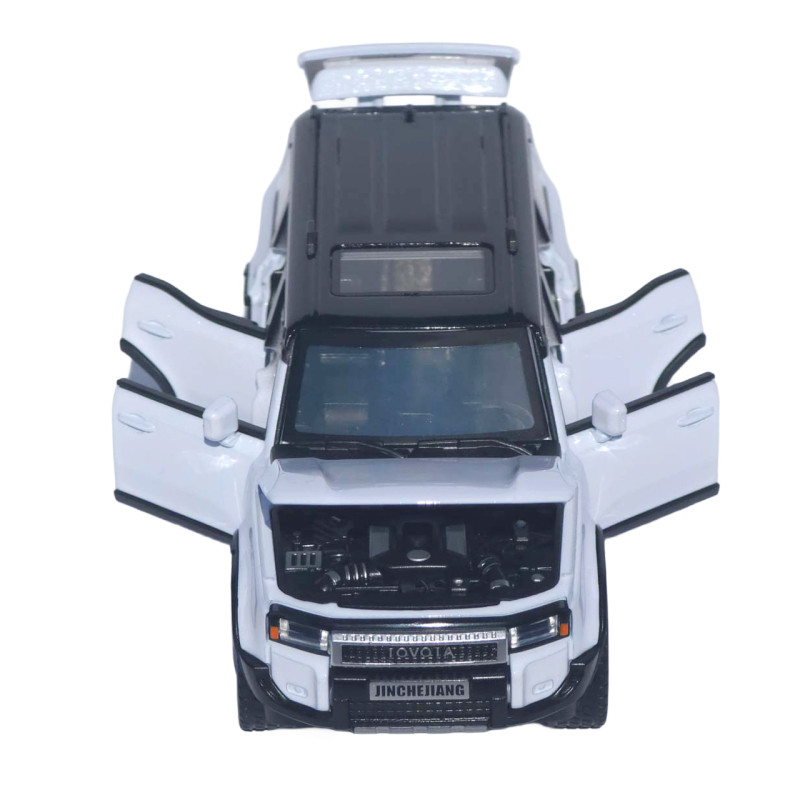 Машинка метал Toyota Land Cruiser Prado 250 АвтоСвіт біла 1:32 звук світло інерція 15*6,5*6 см (AP-2105)