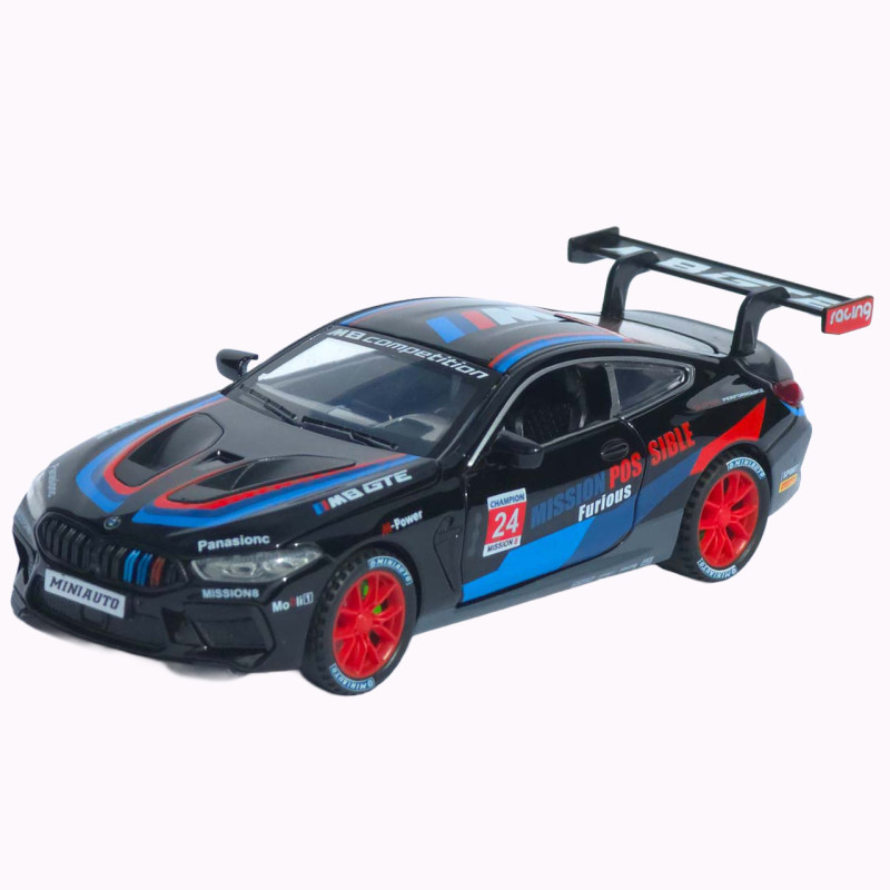 Машинка метал BMW M8 Competition GTE АвтоЕксперт чорна 1:32 звук світло інерція 16*7*4 см (LF-46311)