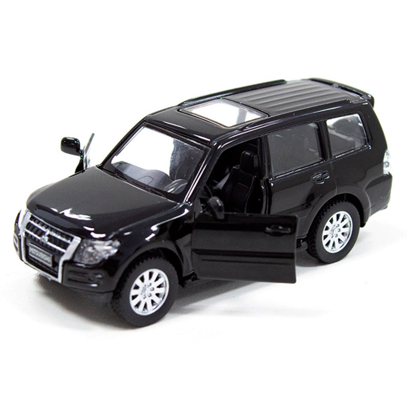 Іграшкова машинка металева MITSUBISHI PAJERO 4WD TURBO, мітсубісі паджеро турбо, чорний, відкр двері, інерція, 1: 43 (250284)