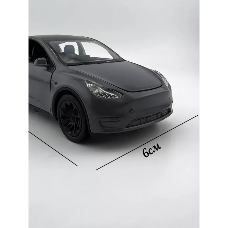 Іграшкова машинка металева Tesla Y, тесла, біла, звук, світло, інерція, откр двері, багажник, капот, Автоексперт, 1:32, 15*6*6см (ТК-16723/39110)