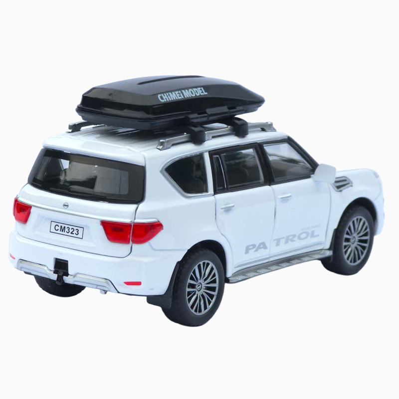 Машинка метал Nissan Patrol (Ніссан Патрол) «АвтоЕксперт» біла світло звук відкриваються двері 15*7*5 см (6505/50915)