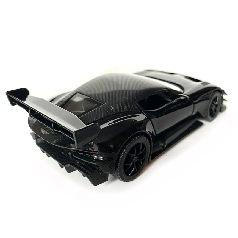 Іграшкова машинка металева Aston Martin Vulcan, астон мартін, чорна, звук, світло, інерція, откр двері, капот, Автоексперт, 1:32,14,5*7*4,5 см (ТК-10601)