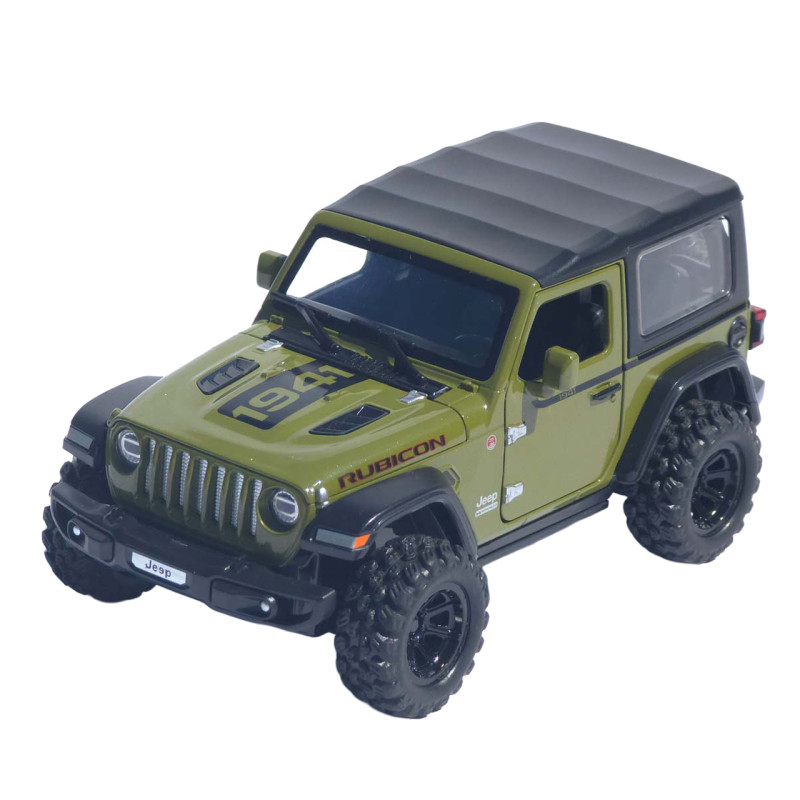 Машинка метал Jeep Wrangler Rubicon АвтоЕксперт зелена 1:32 світло звук інерція 14*6*6 см (LF-05124)