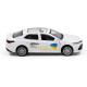 Машинка металева Toyota Camry Uklon, Тойота Кемрі Уклон, білий, таксі, відкриваються двері, 5*11*3см (250291)