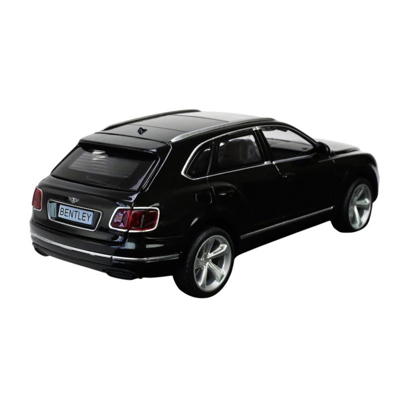 Машина метал 1:34 BENTLEY BENTAYGA Бентлі чорна світло звук, відкр.двері 15*6*5см (68369)