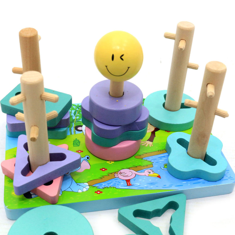 Дерев'яна іграшка Сортер Fun Game, геометричні фігури (73413)