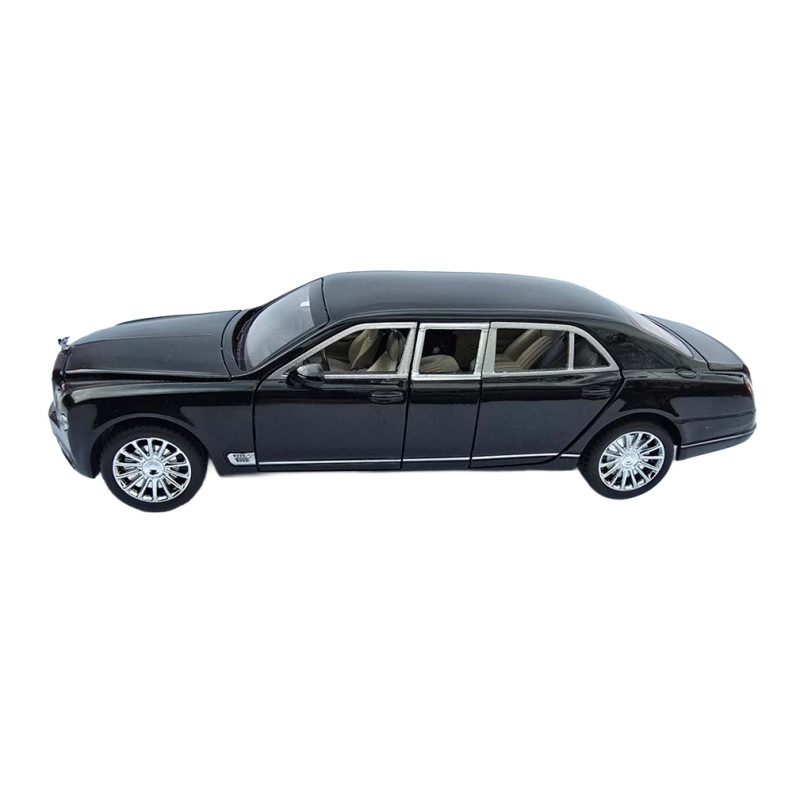 Машинка метал Bentley Mulsanne чорна Бентлі Мульсан лімузин 1:24 звук світло 20*5,5*5см (RS-52405)