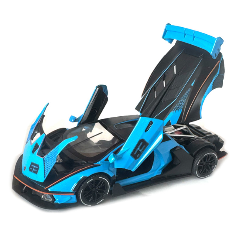 Машинка металева Lamborghini Essenza SCV12 Ламборгіні 1:32 синя світло звук відкр двері баг капот 17,5*6,5*4см (37822)