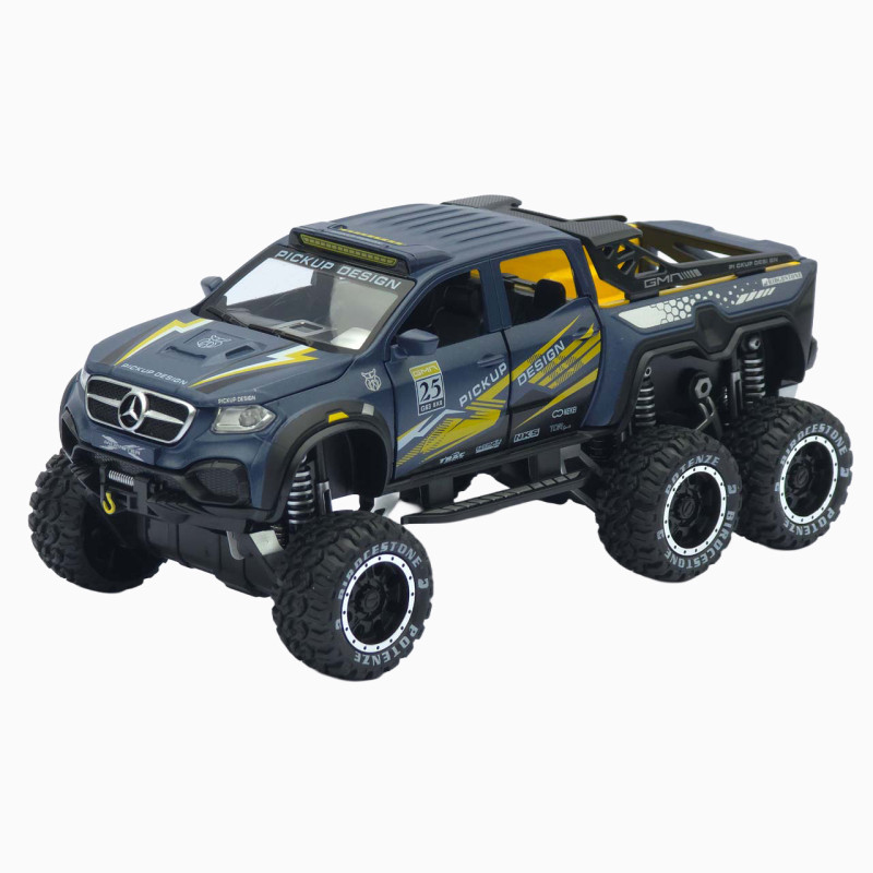 Машинка метал Mercedes-Benz X-Class 6x6 АвтоЕксперт синя 1:32 звук світло інерція 20,5*10*8,5 см (ТК-9172)