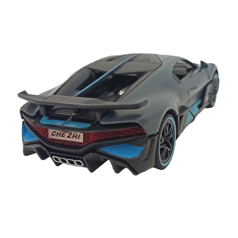 Машинка металева Bugatti Divo, Бугатті, сіра, звук, світло, інерція, відкр двері, Автоексперт, 1:32,15*7*5см (GT-02927)