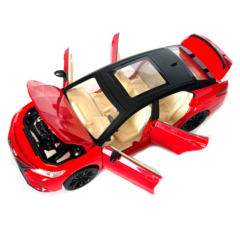 Машинка металева Toyota Camry Sport 2018 Тойота Камрі 1:24 червона світло звук відкриваються двері баг капот резинові колеса 19,5*9*5,5 см (AP-1835)